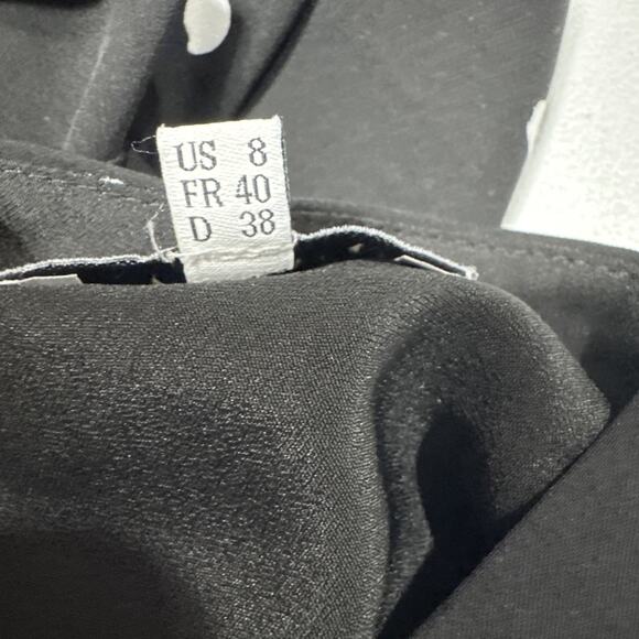 Women's Warehouse Sleeveless Belted Wide Leg Jumpsuit US 8 UK 12 Black Polka Dot - Picture 6 of 15